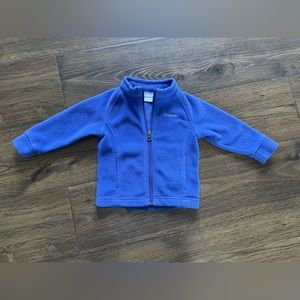 Columbia Blue Zip Up Fleece Jacket, 12-18 months
